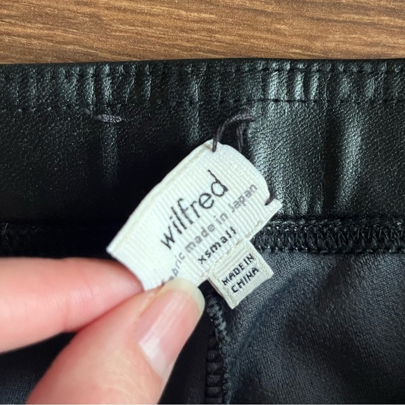 Wilfred Black Leather Moto Leggings - Picture 7 of 9